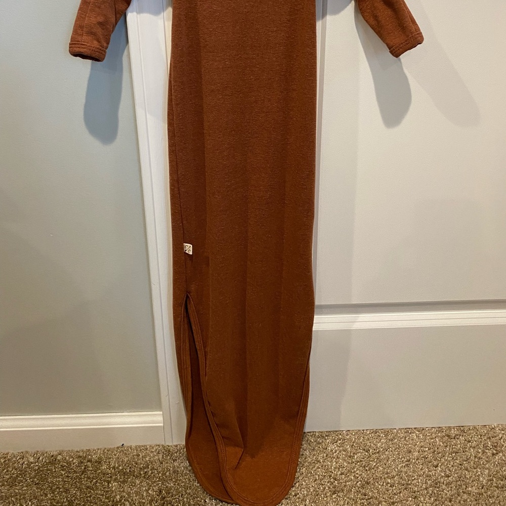 Childhoods Clothing Ribbed Knotted Sleeper. Cognac color. Size NB. Brand New - Picture 3 of 3
